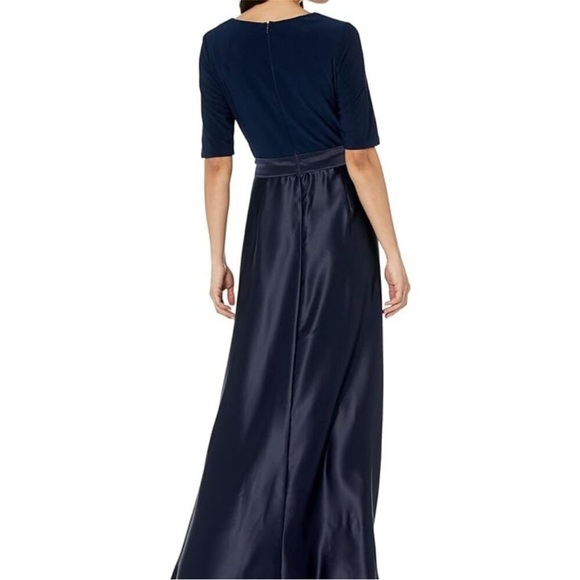 🦋 🆕 ALEX EVENINGS gown Dress with Jersey Bodice with Satin Skirt size 12 - Picture 2 of 15
